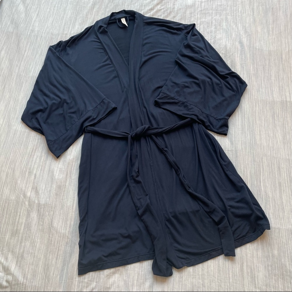 LIVELY Women’s House Robe in Midnight Navy (XS-S) | Short Sleeve | The Kimono